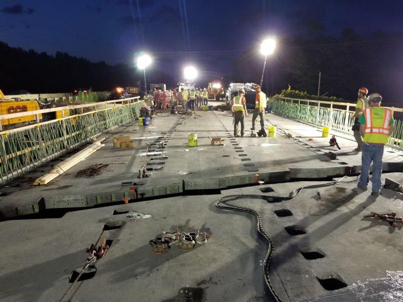 AccelBridge precast deck system in Colchester