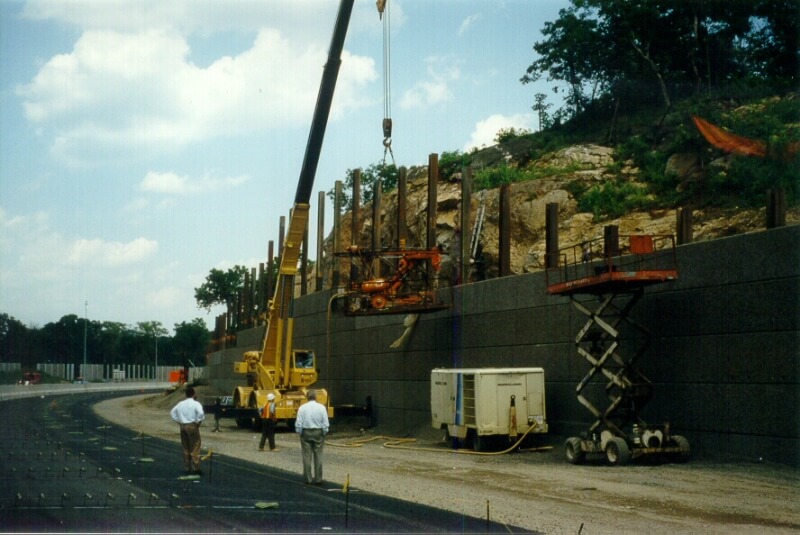 rockwall under construction