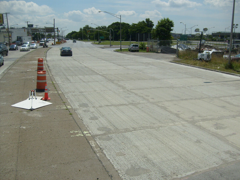 super-slab concrete installed on highway