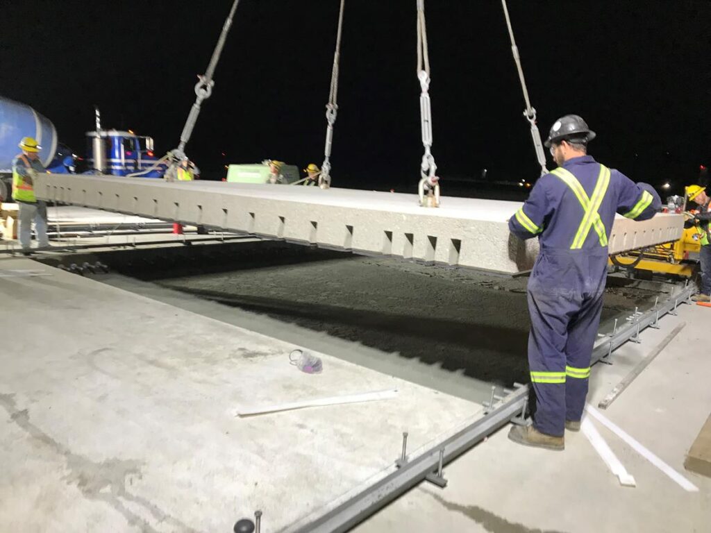 airfield pavement repair panel installation overnight