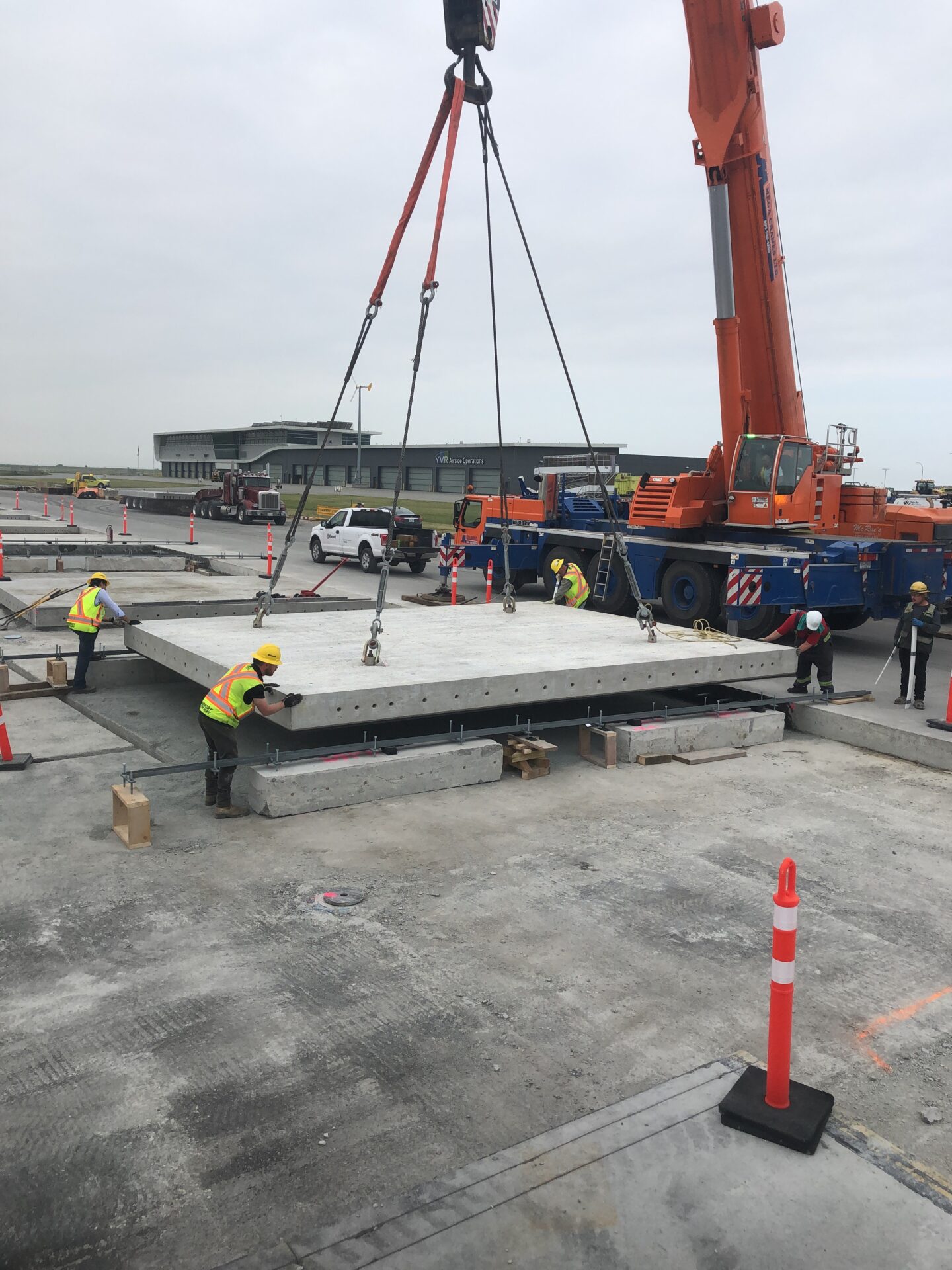 Completing rapid precast concrete taxiway repair